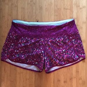 Lululemon Run Times Shorts - Purple mosaic, sz 10